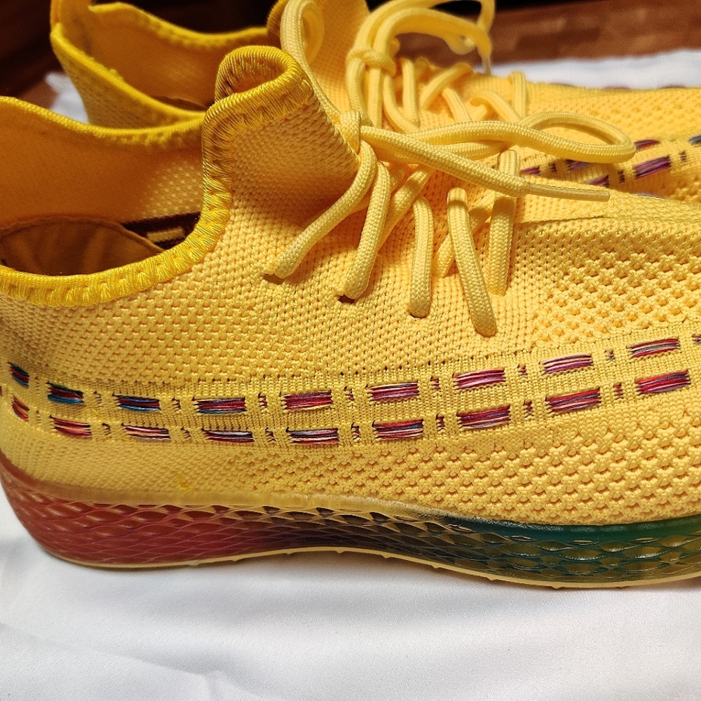 Yellow Wanted sneakers, Rainbow soles - Picture 2 of 4